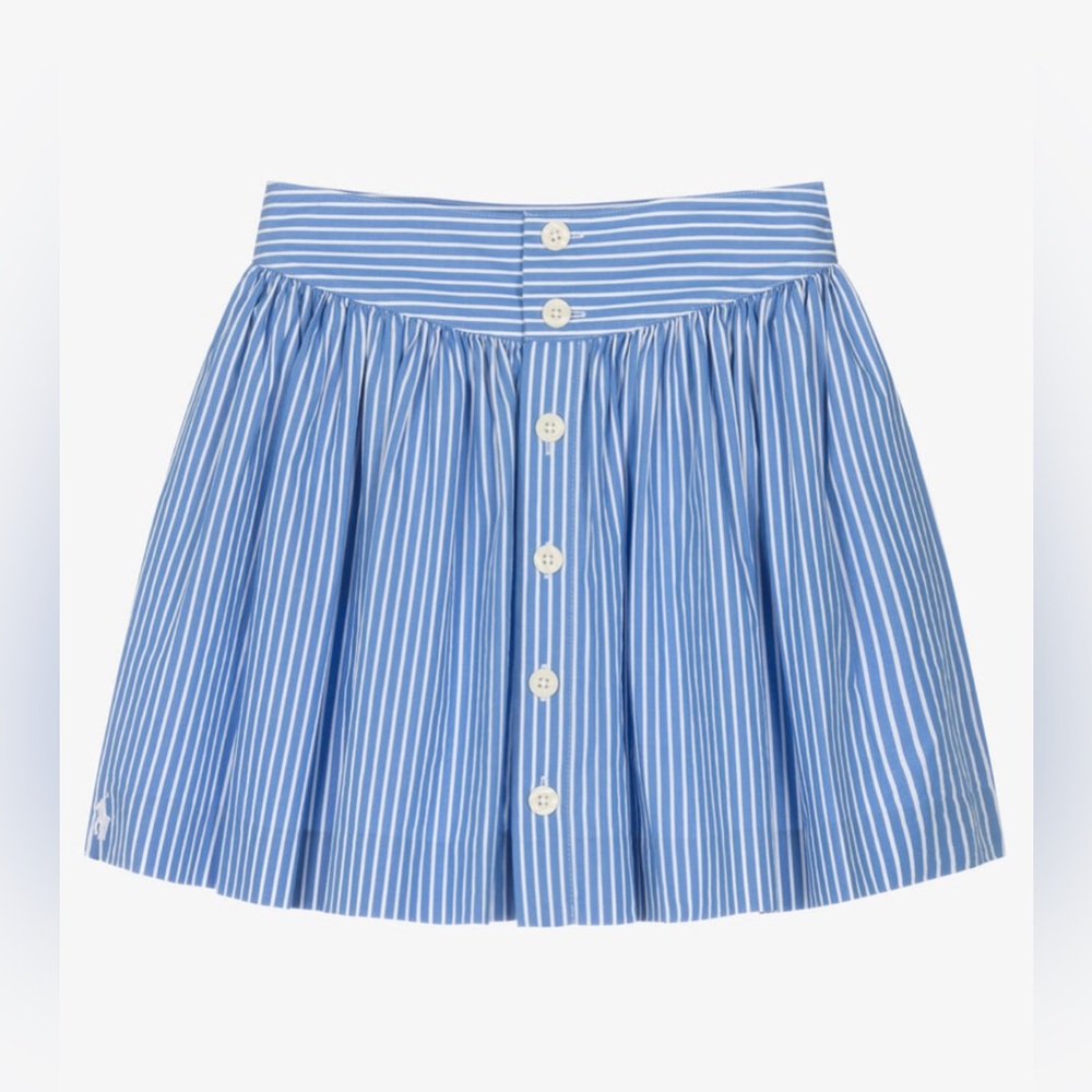 Polo Ralph Lauren Blue and White Striped Skirt